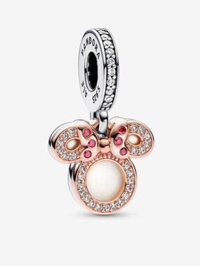 Pandora Disney Minnie Mouse Silhouette Double Dangle Charm